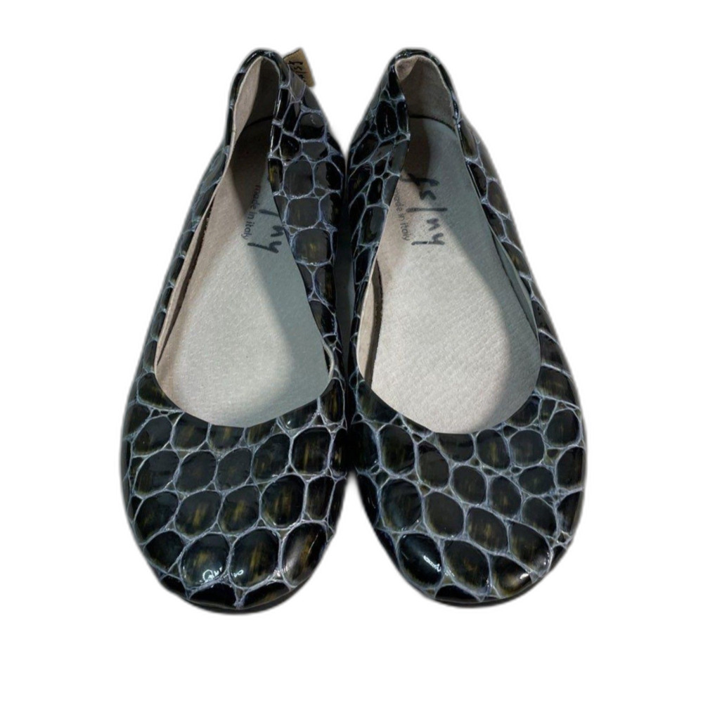 French Sole FS/NY Sloop Ballet Flats – Black/Gray Textured – US Women's 7.5